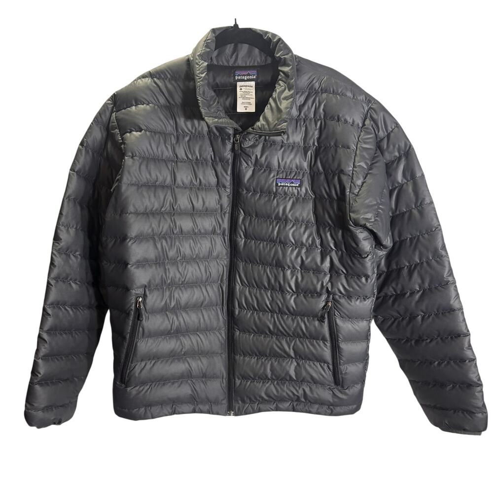 Patagonia Men's Goose Down  Jacket Medium Gray Insulated Full Zip Packable